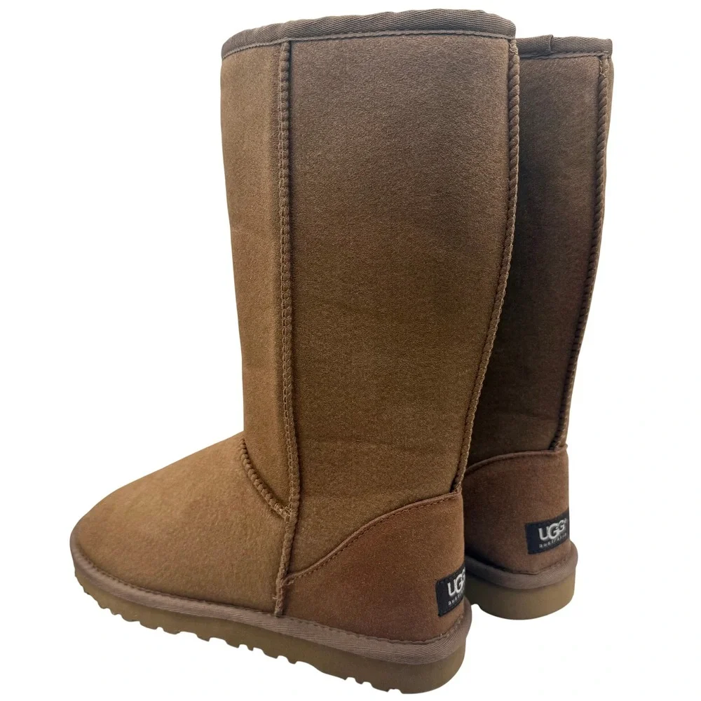 UGG Australia Classic Tall Boots Womens 9 Chestnut Sheepskin Suede 5815 NWOT